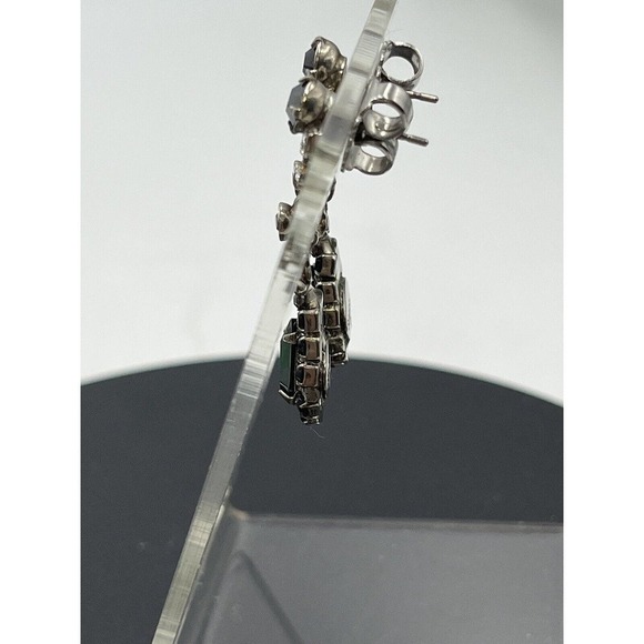 Sorrelli Beautiful‎ Vintage Black Crystal Silver Tone Dangle Earrings - Picture 10 of 15